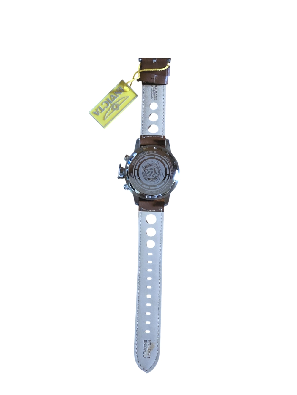 Invicta Men's Brown Leather Strap Chronograph Watch - Picture 3 of 4